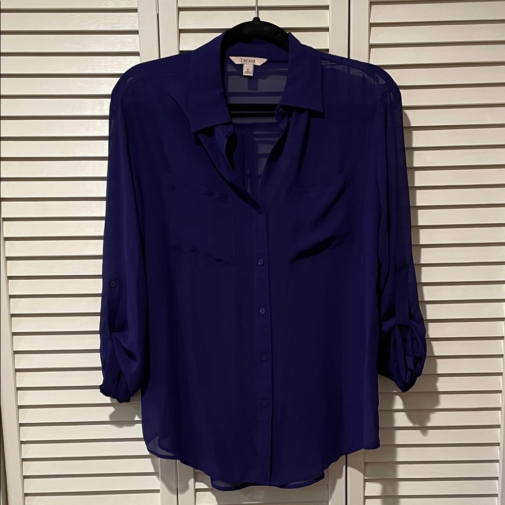 Decree Royal Blue Button Down Shirt